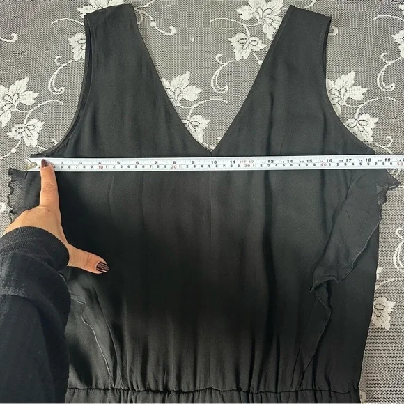 Iris & Ink Black Ruffle Jumpsuit - Picture 6 of 16